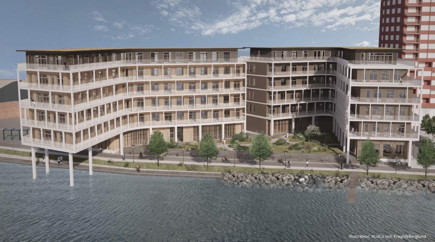 Kvarteret och gråden sett från havet