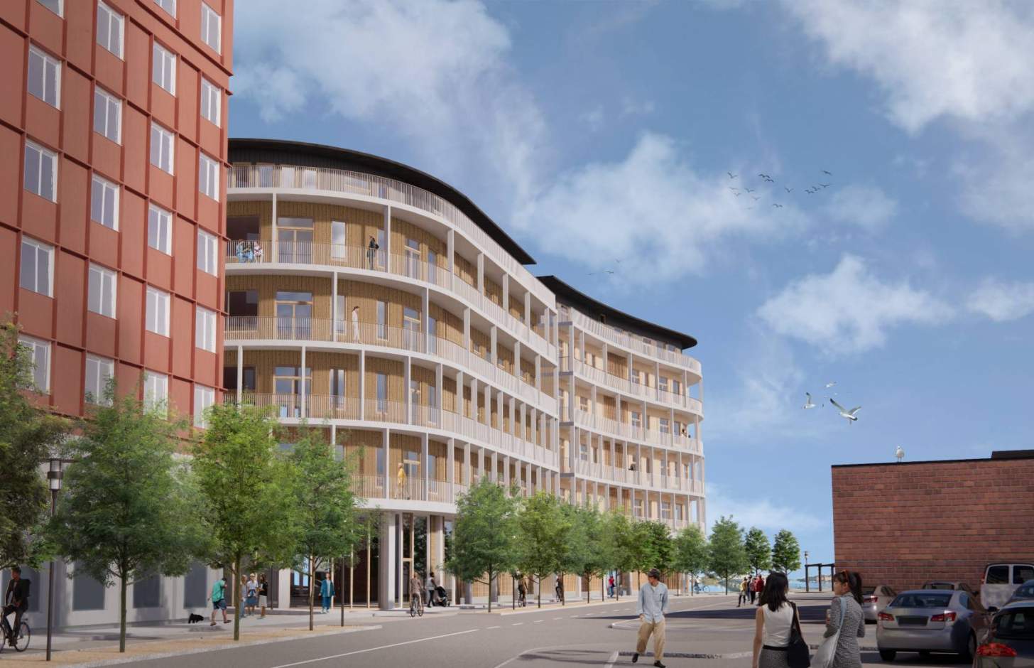 Kvarteret vid Blekingsgatan sett från söder