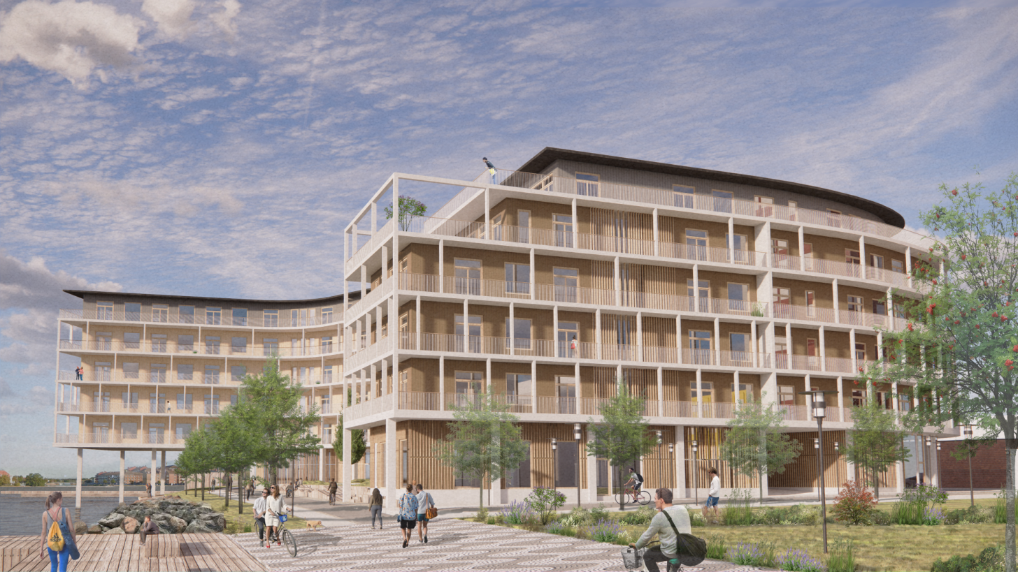 Kajstråket och kverteret sett från söder